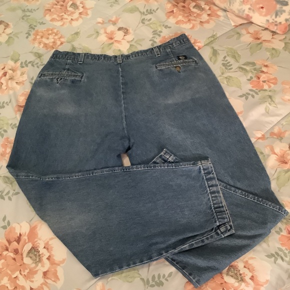 Dockers Khakis Jeans dark Blue cotton 4 pockets 40”x29” in great shape classi… - Picture 6 of 14